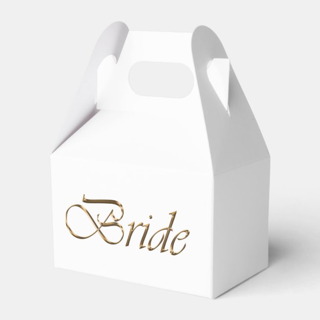 Caja Para Regalos Caligrafía de escritura de blanco y oro elegante (Front Side)