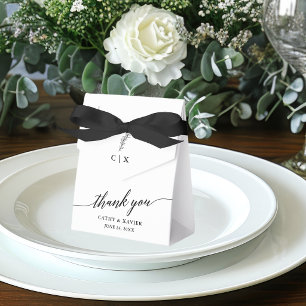 Caja Para Regalos Caligrafía Gracias Boda Monograma