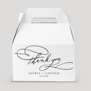 Caja Para Regalos Caligrafía romántica Gracias Boda