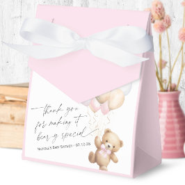 Caja Para Regalos caligrafía rosa moderna Bearly wait Shower