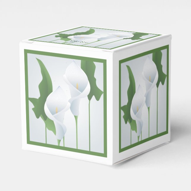 Caja Para Regalos Calla Lilies Personalizado Party Favorito Box (Costado Anverso)