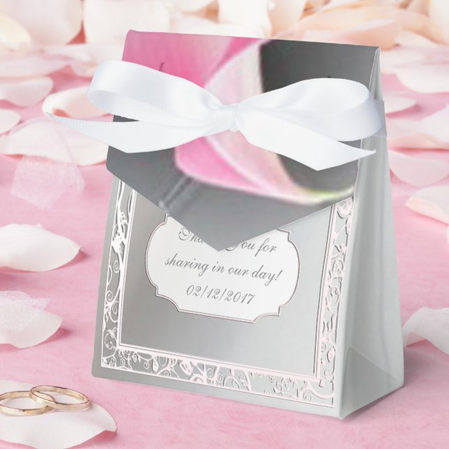 Caja Para Regalos Calla rosa Lily Wedding Favor Box (Boda)