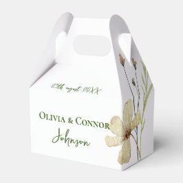 Caja Para Regalos Calligrafía de Boda de flores de campo romántico