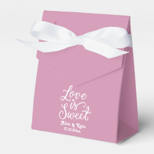 Caja Para Regalos Calligrafía El amor es dulce en color malva monlit