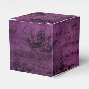 Caja Para Regalos Calligrafía vintage púrpura alterada