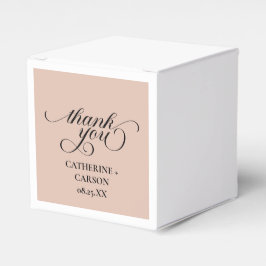 Caja Para Regalos Calligraphy Beige Boda Gracias Pegatinas