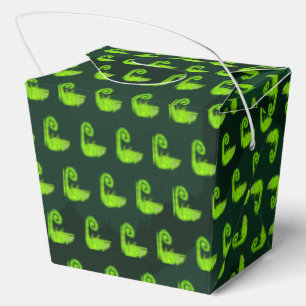 Caja Para Regalos Camaleón lindo verde