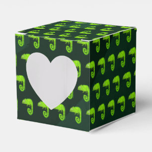 Caja Para Regalos Camaleón lindo verde