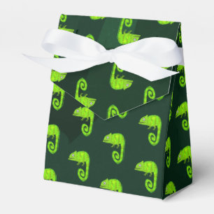 Caja Para Regalos Camaleón lindo verde