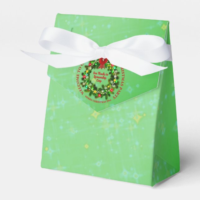 Caja Para Regalos Cambio TODO Texto Organización Favor de la Fiesta  (Front Side)