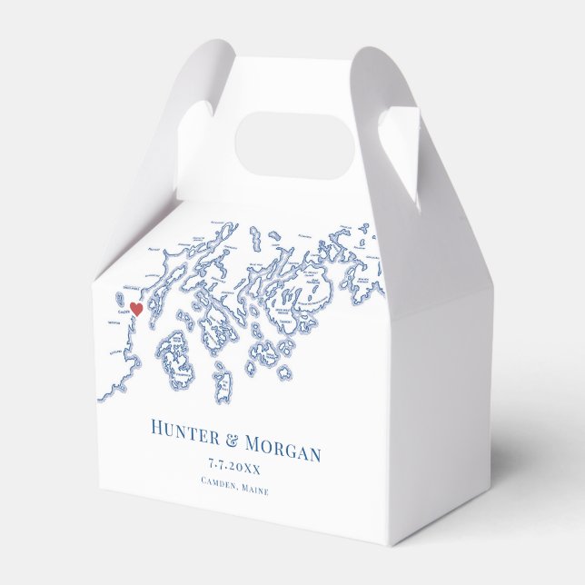 Caja Para Regalos Camden Maine Elegant Wedding (Front Side)