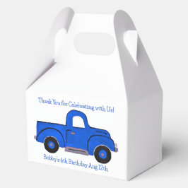 Caja Para Regalos Camión azul vintage pintado a mano