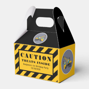 Caja Para Regalos Camión de construcción del partido de cumpleaños d