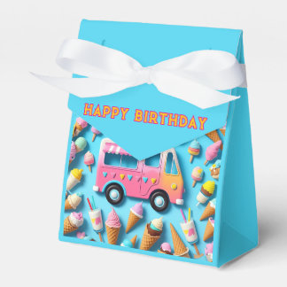 CAJA PARA REGALOS " CAMIÓN DE CREMA DE HIELO "