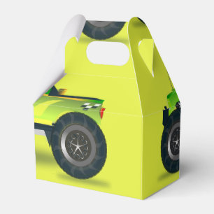 Caja Para Regalos Camión de monstruos en verde limón