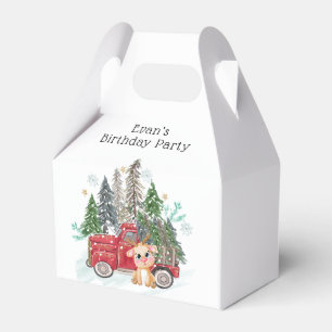 Caja Para Regalos Camión invernal y fiesta de cumpleaños de Baby Rud