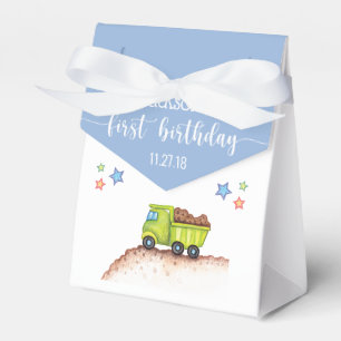 Caja Para Regalos Camión verde azul lindo Fiesta de cumpleaños