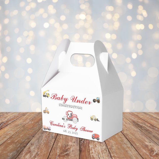 Caja Para Regalos Camiones de bebé en construcción, ducha de bebé (Subido por el creador)