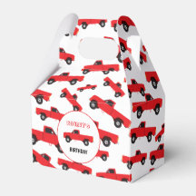 Camiones de transporte de camioneta roja Cumpleaño