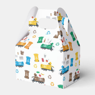 Caja Para Regalos Camiones y papeleras de basura para reciclaje colo