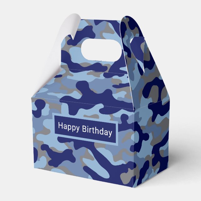 Caja Para Regalos Camo azul  (Front Side)