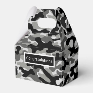 Caja Para Regalos Camo gris negro urbano
