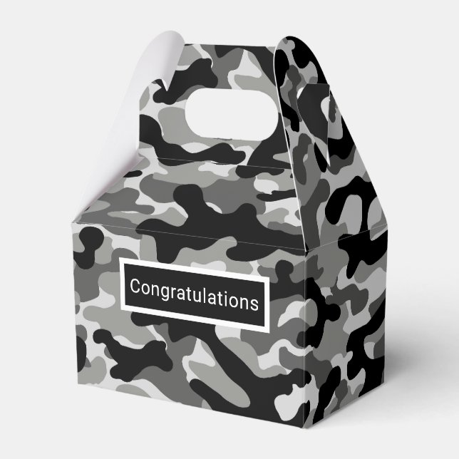 Caja Para Regalos Camo gris negro urbano (Front Side)