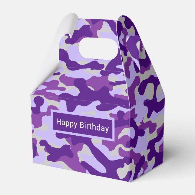 Caja Para Regalos Camo Púrpura  (Front Side)