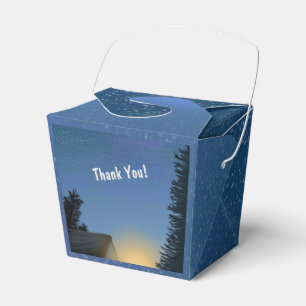 Caja Para Regalos Campamento fuera noche estrellada