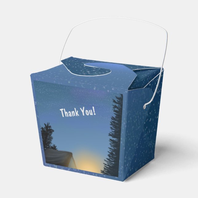 Caja Para Regalos Campamento fuera noche estrellada (Front Side)