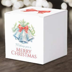 Caja Para Regalos Campanas de plata acuarela navidades de fotos de l