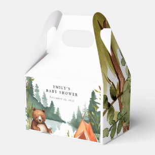 Caja Para Regalos Camping Mountain Rustic Baby Shower