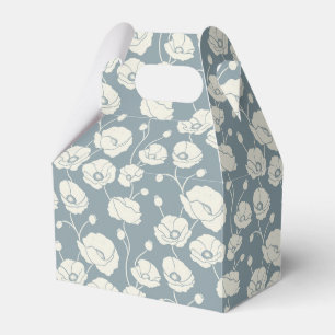 Caja Para Regalos Campo de crema de cachorros en azul