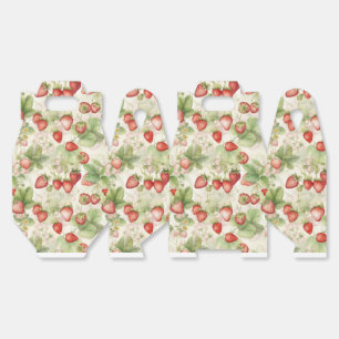 Caja Para Regalos campo de fresas maduras, rojas