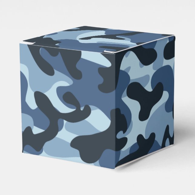 Caja Para Regalos Camuflaje azul (Costado Anverso)