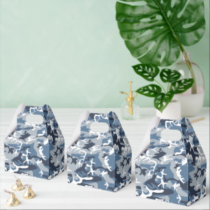 Caja Para Regalos Camuflaje azul de nieve en invierno, ejército
