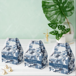 Caja Para Regalos Camuflaje Azul Nieve de Invierno Personaliza tu no