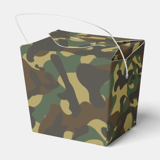 Caja Para Regalos Camuflaje de bosque  (Reverso)