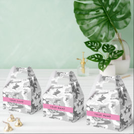 Caja Para Regalos Camuflaje Gris Nieve de Invierno Personaliza tu no
