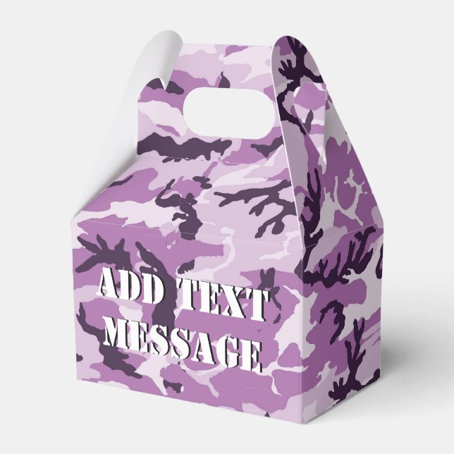 Caja Para Regalos Camuflaje Militar Rosa Bosque (Front Side)