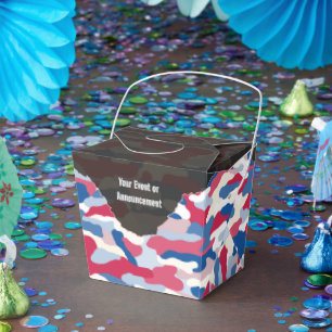 Caja Para Regalos Camuflaje Patriótico Personalizado Resistente