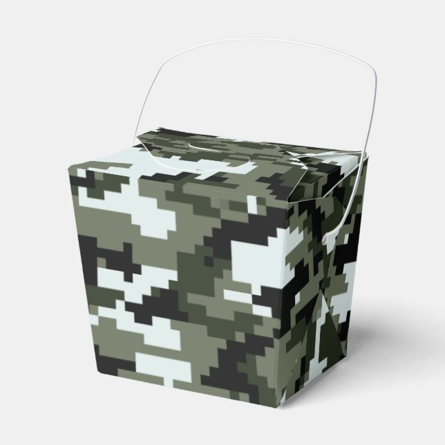 Caja Para Regalos Camuflaje Urbano Digital Pixel de 8 bits / Camo (Front Side)