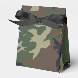 Caja Para Regalos Camuflaje verde marrón