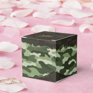 Caja Para Regalos Camuflaje verde robusto personalizado