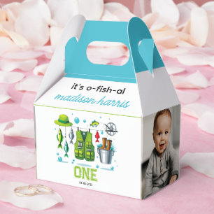 Caja Para Regalos Caña de Pescar Vintage "O-Fish-Ally One" 1er Cumpl