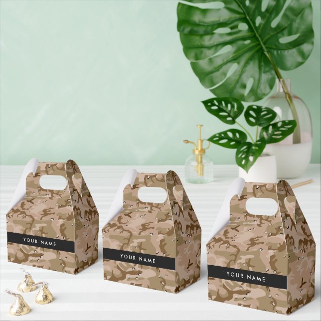 Caja Para Regalos Canales de camuflaje del desierto, tu nombre, pers (Múltiple)