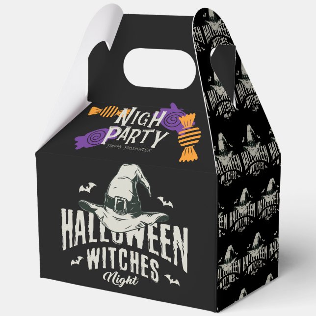 Caja Para Regalos Candal de Fiesta nocturno de Halloween (Anverso)