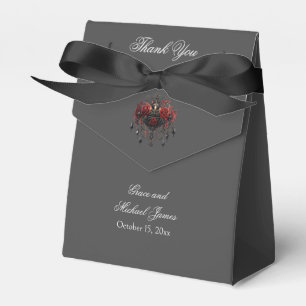Caja Para Regalos Candilero negro gótico intrincado con rosas