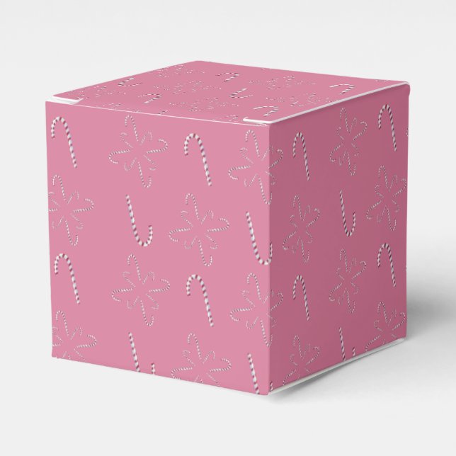 Caja Para Regalos Candy Cane 2026 Pink (Costado Anverso)