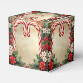 Caja Para Regalos Candy Cane Christmas Holiday Favor Box